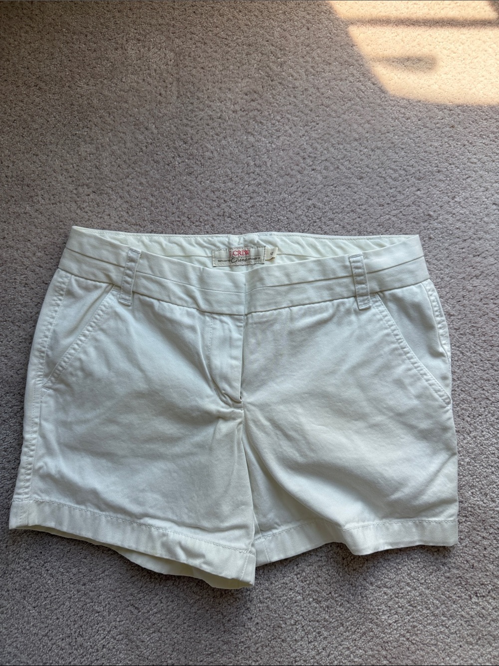 J. Crew Women's Off-White Casual Cotton Shorts